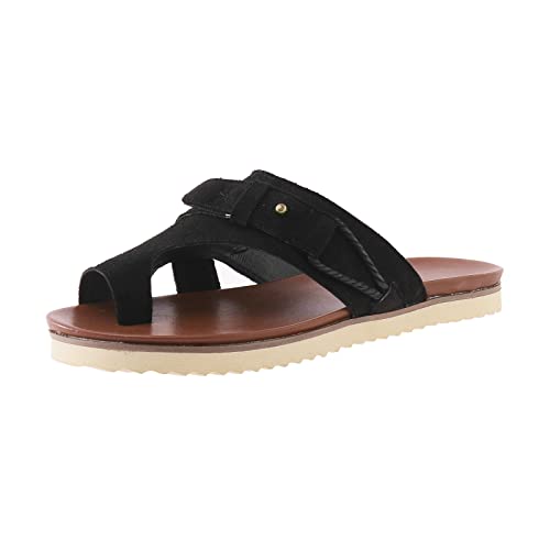 Sandales plates pour femmes en suédine légère et nu-pieds de plage décontractés
