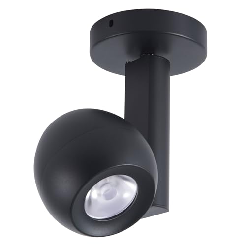 Image of Led Ceiling Spotlight 5 Color Temperature Adjustable Dimmable Round 12W Spot Light Indoor CRI95+ Flush Mount Lights Fixture Beam Angle 24 Degrees Accent Lighting Black 1 Pack