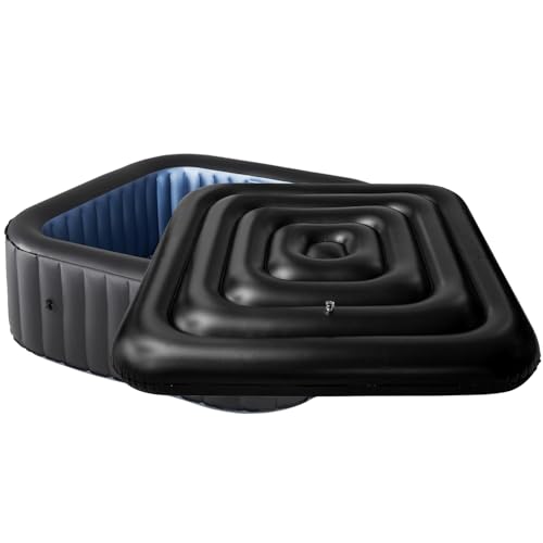 4.2 FT Inflatable Hot Tub Cover, Heat-Retaining Lid for Square Spas by Huaerle - Used condition - US$25.45