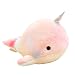 TOYANDONA en Peluche en Peluche Narwhal Oreiller Coussin en Peluche Animaux Figurines Poupées Jouets Baleine Chaise Coussin Poupée Jouet Cadeau pour Les Enfants en Bas Âge 25Cm