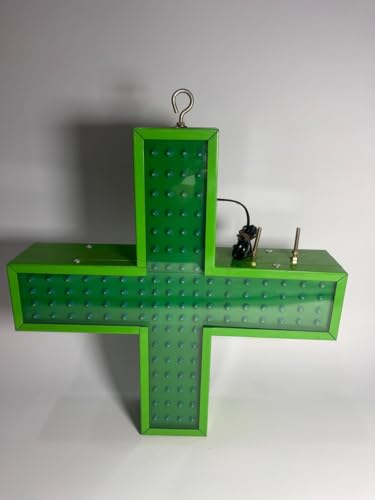 RAJDHANI LED PLAIN Medical Plus Sign Board | 1.5ft x 1.5ft | Double-Sided |Blinking LED Sign Wall Mountable for Pharmacy | Hospital Clinic