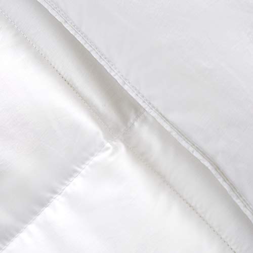 Image of Serta Down Fiber Comforter Twin Size-Extra Warmth Duvet Insert, Luxury Fluffy Bed Comforter 100% Cotton 300 Thread Count Shell, Down Feather Fiber 500 Fill Power with Corner Taps, White 68x90inch