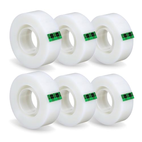 Scotch Magic Tape, 6 Rolls, 19 mm x 33 m - General Purpose Sticky Tape for Document Repair, Labelling & Sealing