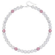 JoJo Siwa Pink and White Rhinestone Trendy Necklace