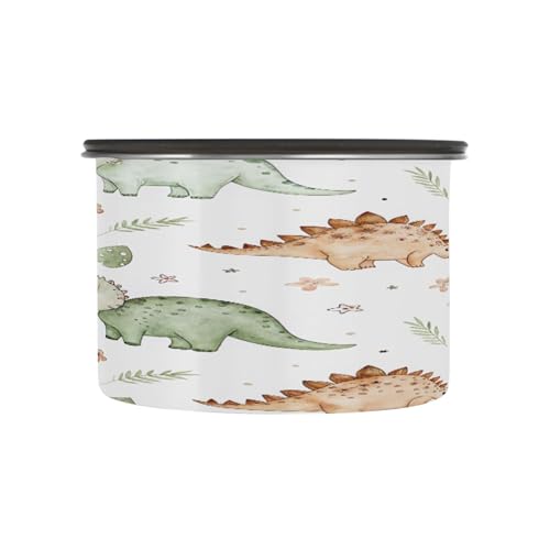 Contenedor Hermético de Café Kigai Tiny Dinos 17 oz Acero Inox.
