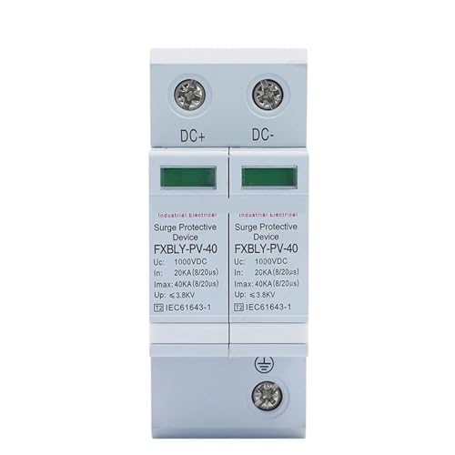 Evite quemar el inversor solar con este protector fotovoltaico 2P DC 1000V de 40KA