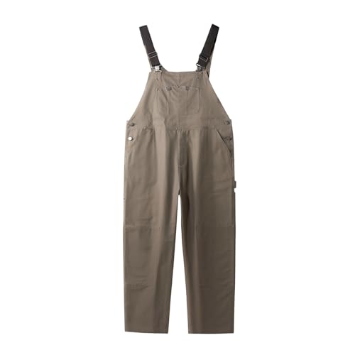 Pantalones de trabajo sueltos de lona para hombre en color marrón 6