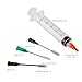 10ml Glue Applicator Syringe with 14G 16G 18G Blunt Tip Needle and Cap, Suitable for Ink, Epoxy, Woodworking, Craft, Liquid Dispensing