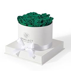 Green Roses in White Box
