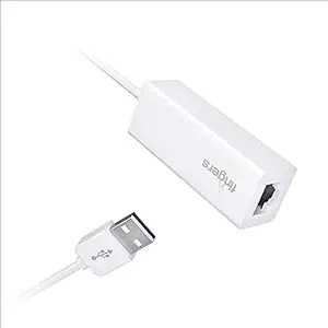 FINGERS SwiftConnect Fast Ethernet Adapter - 10/100 Mbps Speed Data Transfer, USB-A to RJ45, Lag-Free Performance, Hot Swap Plug-n-Play, Ultraportable