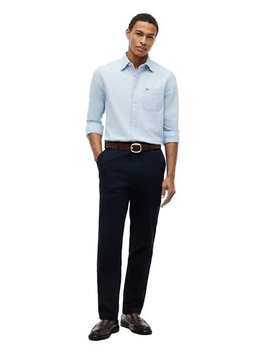 Image of Tommy Hilfiger Men's Long Sleeve Oxford Shirts in Regular Fit, Men's Button Down Shirts, Also Available in Big and Tall