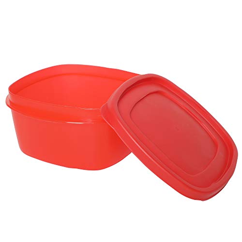 Image of Cutting EDGE Snap Tight Eco Plastic Container Set for Pickle, Sauces, Spices, Dry Fruits, Travelling, 12-Pieces (1.5 L, Red)