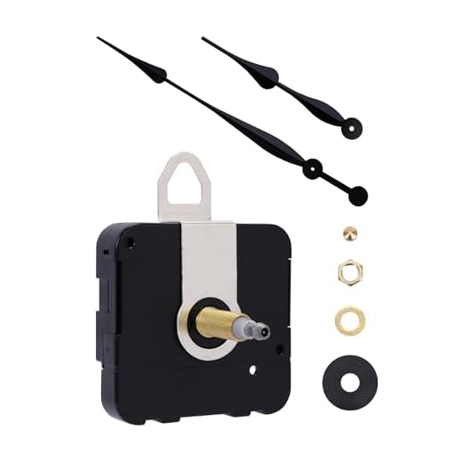 High Torque Clock Movement Kit – Extended Shaft for 24'' to 28'' Large Wall Clocks, Tick Movement (Non-Silent) – (No Second Hand), Battery-Powered DIY Repair