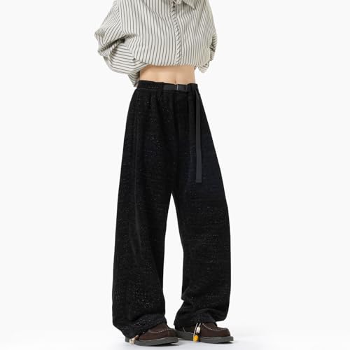 Seidarise Men's Men's Diagonal Stripe Wide - Leg Pants, Adjustable Belted Waist, Trendy & Comfortable for Casual Wear4