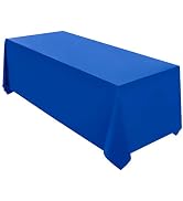 Surmente 90x132 Inch White Rectangle Tablecloth - Heavyweight Polyester Table Cover For Weddings, Banquets, Restaurants