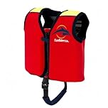 Konfidence Premium Swim Vest – For Baby, Toddler & Kids Up to 12 Years - UKCA/CE & Swim School Approved with Adjustable Buoyancy Ideal for Learning to Swim (Original Red, L (3-6 Years))