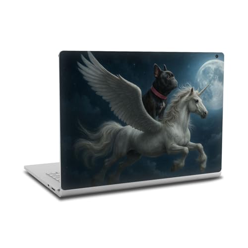 Peau autocollante Surface Book 2 anti-rayure motif bouledogue pour masquer les imperfections