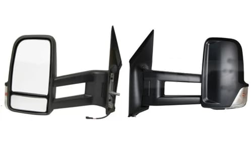 Image of Fit Mercedes Sprinter 2019-2024 Heated Electric Complete Mirror Unit Long Arm 23.5cm Blind Spot (Left Hand Passenger Side)