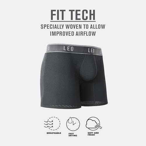 LEO Microfiber Trunk With Quick Drying Fabric - Underwear Mens Boxer Briefs4