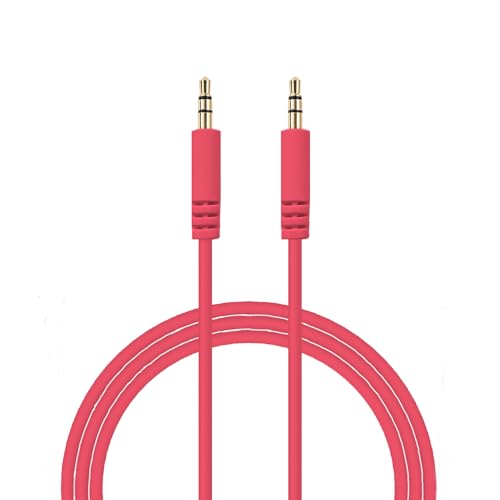 Cable de Audio Reemplazo Jack 3.5mm a Jack 3.5mm Rojo miniatura 1