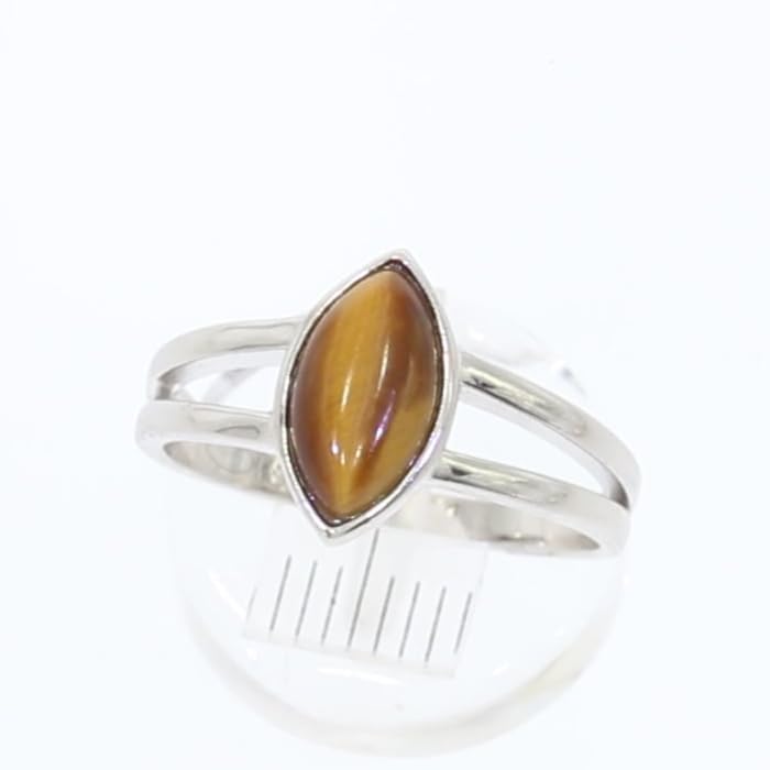 Bague en argent rhodié et pierre naturelle modèle 2630 d'exception