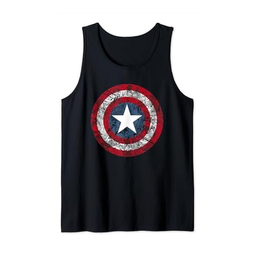 Marvel Captain America Avengers Shield Comic Camiseta sin Mangas