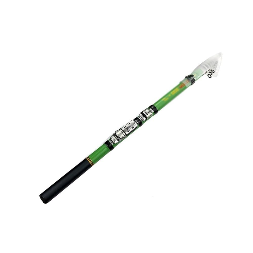 Wędka Teleskopowa Przenośna wędka wysokowęglowa Teleskopowa wędka Ultralekka wędka skalna Wędka(Green,1.5m)