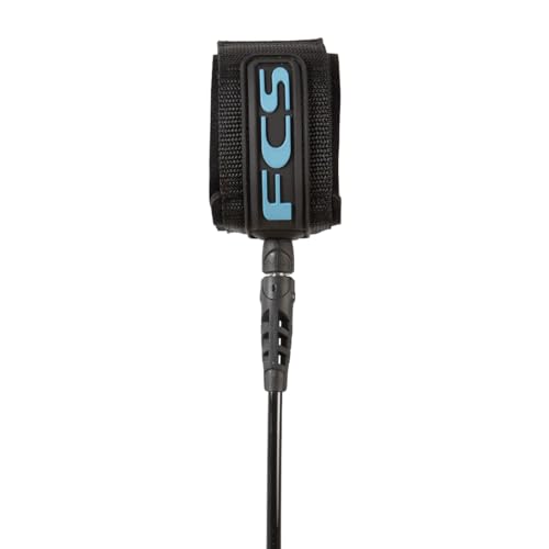 FCS リーシュコード 6ft コンプ クラシック Comp Classic Leash リッシュコード パワーコード 6フィ―ト サーフィン (Tranquil-Blue/Black)の商品画像（Amazon）