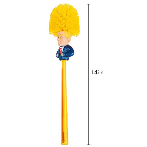 EVERMARKET Trump Toilet Brush, Original Donald Trump Toilet Brush Cleaner, Funny Toilet Scrubber, Make Toilet Great Again, Commander in Crap