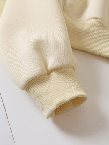 Femmes à capuche pull manches longues abricot taille S sweat décontracté