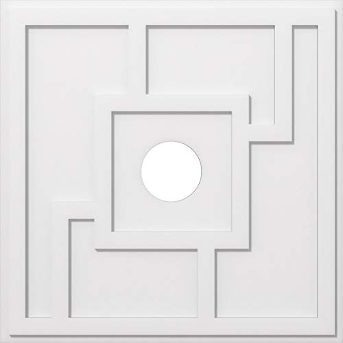 Ekena Millwork CMP34KX-06000 Knox Architectural Grade PVC Contemporary Urethane Ceiling Medallions 34"OD x 6"ID x 11 3/4"C x 1"P