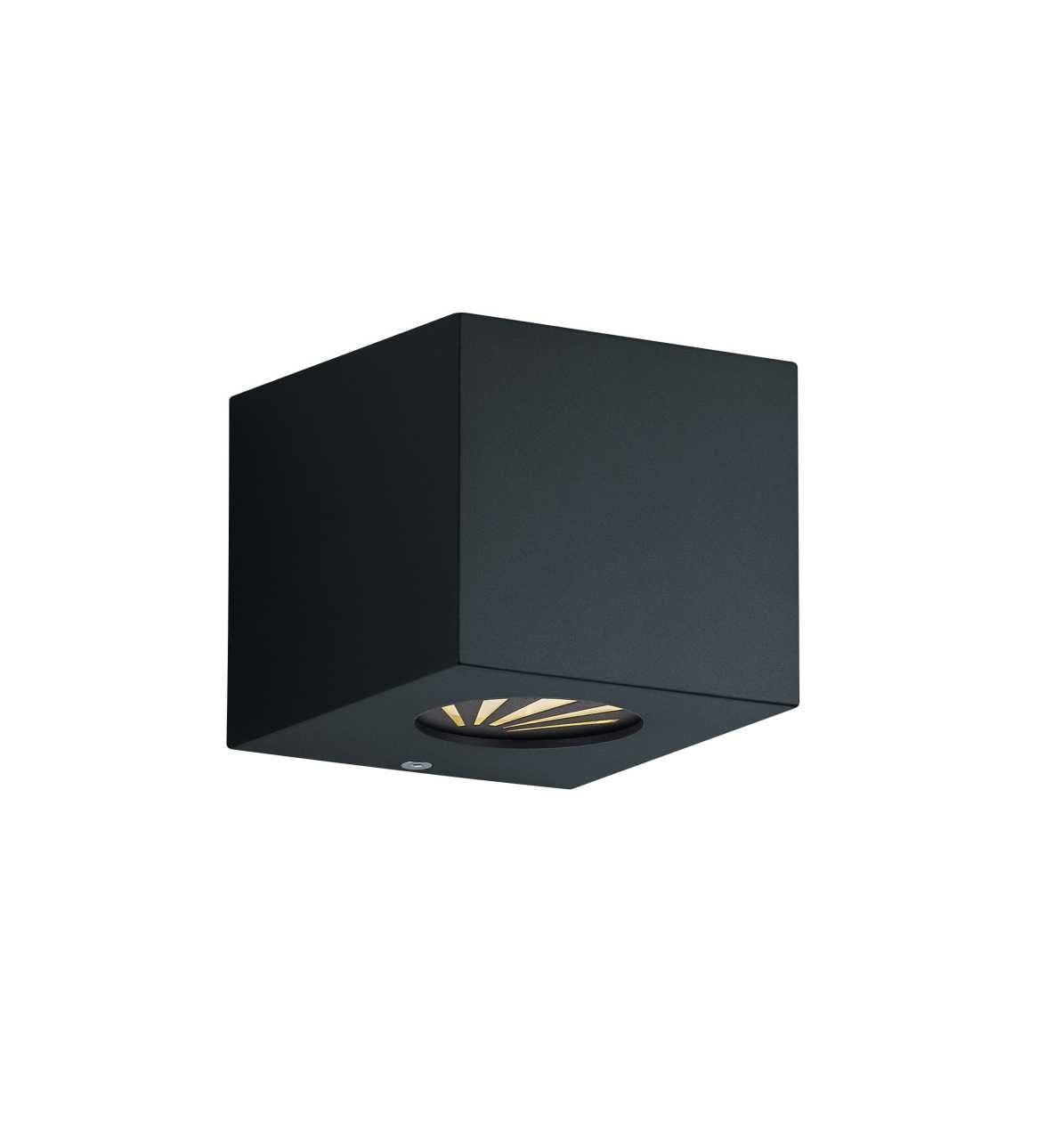 Reality Leuchten Angular Led Outdoor Wall Light Cordoba, Black