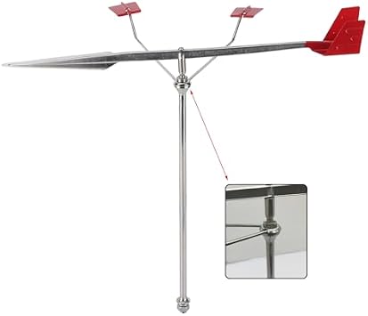 Wind Vane for Boats Marine Grade 304 Stainless Steel Weather Direction Indicator Compatible with Yachts and Sailboats Enhanced Visibility and Bird Deterrent Design