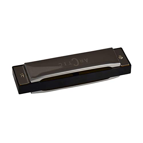 Image of ARCTIC AR-HA-10G G Scale 10-hole /20 tones Premium Harmonica /Mouth Organ with Case and Cloth for Professional and Amateurs. Ultra premium finish and durable built