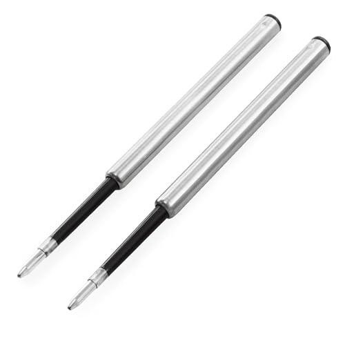 Zebra f-series, cartuccia in acciaio INOX per penna a sfera, punta media, 1,0 mm, confezione doppia, vari colori 5.000 Blue