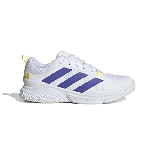adidas Herren Court Team Bounce 2.0 Shoes, FTWR White/Solar Purple/Solar Lemon, 40 2/3 EU – Ansicht 2
