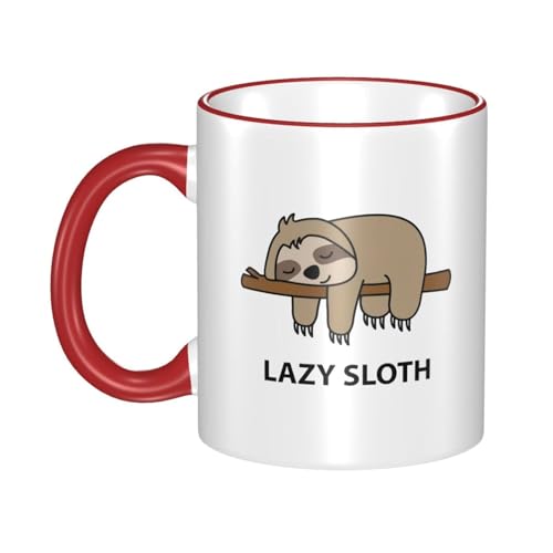 マグカップ コーヒーカップ おもしろい ナマケモノ 耐熱カップ カップルカップ ペン立て 両面プリント 箱付き 直飲み 陶器 おしゃれ 大容量 330ml 誕生日 プレゼント