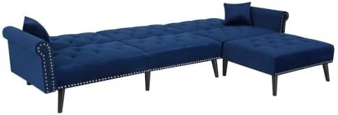 Miniatura 7 de SZLIZCCC Sofá modernosofá en forma de L, sofá cama convertible, diván de sala de estar, dormitorio, oficina en casa, sofá combinado