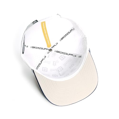 Image of BRIMZ Golf Performance Hat - Tee Holder & Magnetic Brim - Breathable Sweat & Water Resistant Golfing Snapback Cap