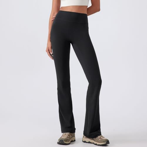 Jdlsppl Calça feminina de ioga, calça de moletom de treino com corte bota, macia, confortável, elást