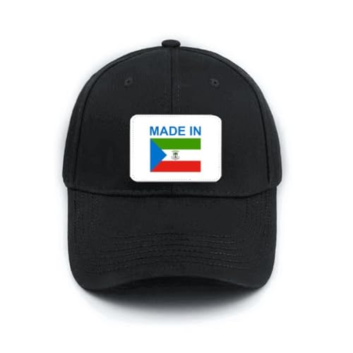 Casquette de baseball noire Guinée équatoriale réglable pour supporters