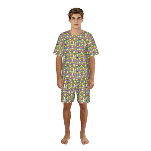 Ensemble pyjama manches courtes homme stretch | Vêtement de nuit doux
