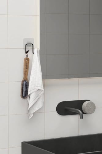 Yapışkanlı Çift Kancalı Metal Duvar Askısı Banyo Mutfak 2'li Set