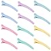 Rioa 10 Pcs Hair Clips-Professional Non-Slip Multicolor Plastic Duck Teeth Bows Hair Clips with Anti-slip Ergonomic design-Crocodile Hair Styling for Women, Kids, Babies, and Girls + Ideal Gift Idea.