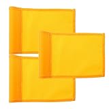 Cabilock Golfclub Flagge, 3er Pack Markierungsfahnen aus Nylon mit Stange, orange, für backyard und home putting green, wetterbeständig, gut sichtbar, 20,8 x 16 CM