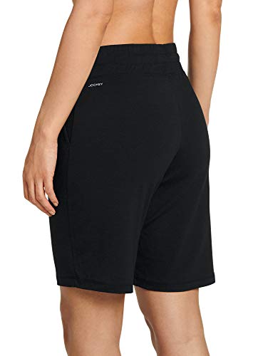 Jockey Women's Sleepwear Cotton Stretch Jersey 10" Bermuda Short, Black, M #TOP2