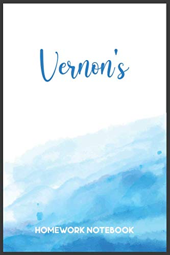Vernon's Homework Notebook: Vernon's Personal Composition Notebook - Cute Wide Ruled Comp Books for Note Taking For Students, Back to School Supplies