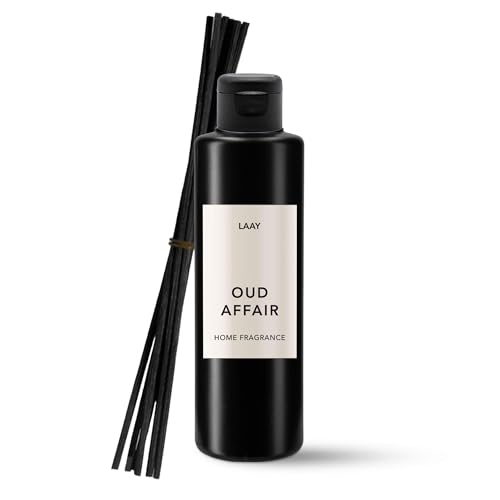 LAAY Oud Affair - Difusor de aroma oriental con 5 varillas de ratán, 200 ml, larga duración, para salón, hotel y spa