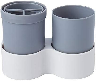 Toothbrush Holder Wall Hanging Toothpaste Mouth Cup Waterproof Storage Shelf Kitchen Bathroom Organizers(Black)