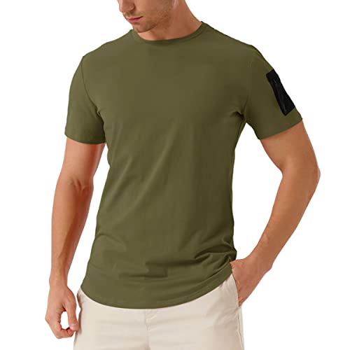 Alivebody Maglietta Uomo Manica Corta con Scollo Rotondo Casuale T-Shirt